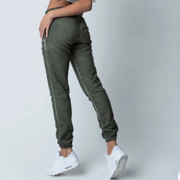 Talentless Pants/Joggers, Oil Stain Sweatpants, Military Green, Small NWT - Picture 7 of 8